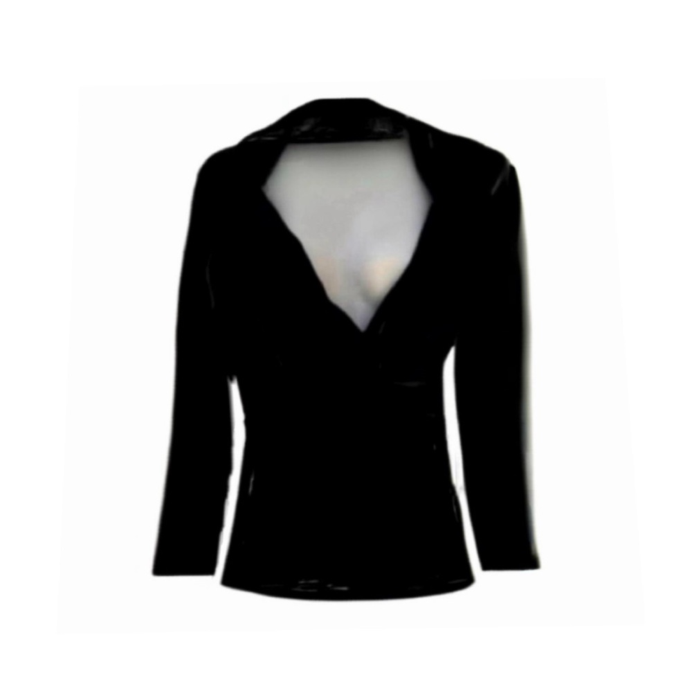 Vintage Chetta B  Black Fitted Velvet Top Size Medium
Party